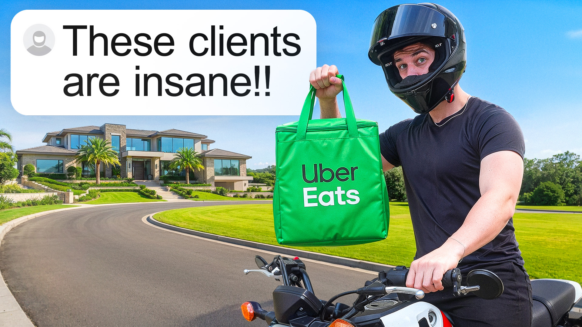 Uber Eats on a Motorcycle in America's Richest Neighborhood
